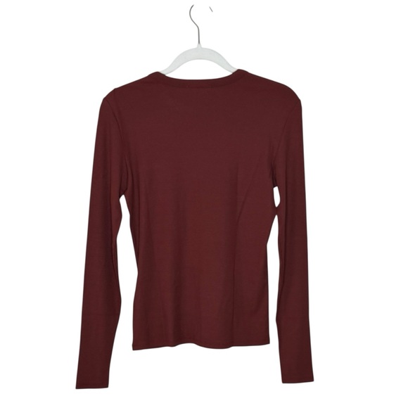 Madewell Ribbed Crewneck Long Sleeved Top with Shoulder Button Details NWT M - Picture 7 of 13